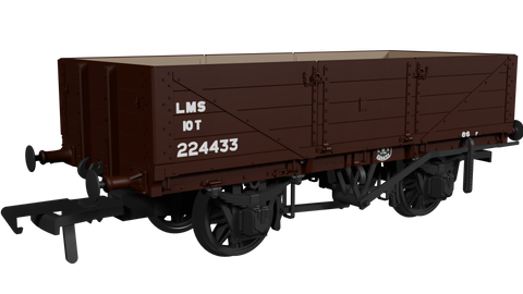 Rapido Trains 950007 OO Gauge LNWR D84 4-Plank Open – No.224433 LMS Bauxite (post-1936)