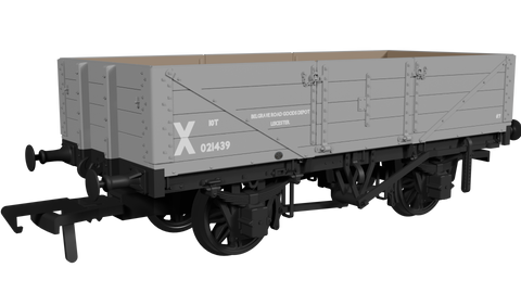 Rapido Trains 950009 OO Gauge LNWR D84 4-Plank Open – No.021439 BR Departmental