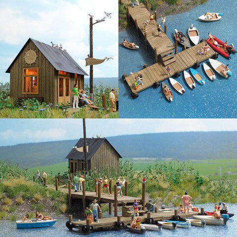 Busch 1065 HO/OO Gauge Boat Rental Kit