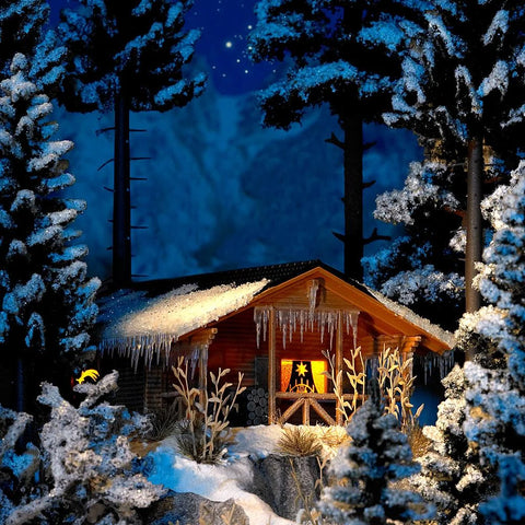 Busch 1085 HO/OO Gauge Snow Covered Winter Lodge