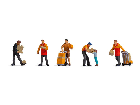 Noch 15069 HO/OO Gauge Parcel Carrier Figures