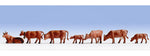 Noch 15720 HO/OO Gauge Brown Cows Figure Set
