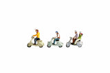 Noch 15910 HO/OO Gauge Scooter Riders (3) Figure Set