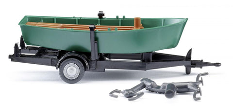 Wiking 009401 HO Gauge Trailer Mounted Rowing Boat