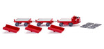 Wiking 116003 HO Gauge Electric cart with trailers (Still) - red