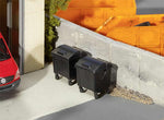 Faller 180933 HO/OO Gauge Black Dumpsters (2) Kit IV