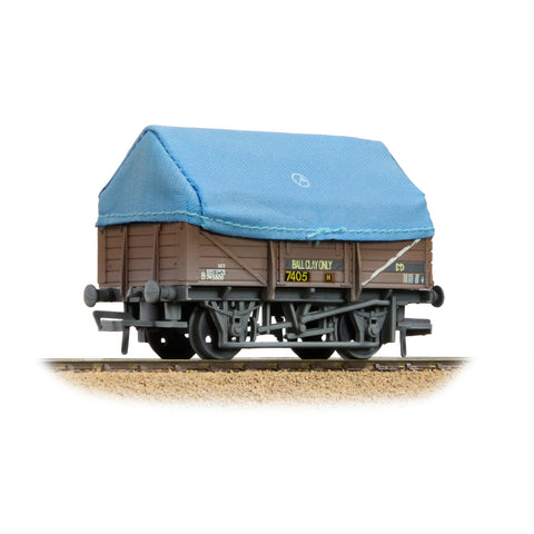 Bachmann 33-085C OO Gauge 5 Plank China Clay Wagon BR Bauxite (TOPS) With Hood [W]