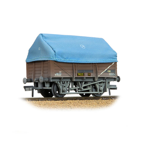 Bachmann 33-085D OO Gauge 5 Plank China Clay Wagon BR Bauxite (TOPS) With Hood [W]