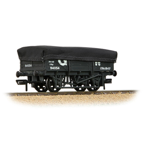 Bachmann 33-088B OO Gauge 5 Plank China Clay Wagon GWR Grey with Tarpaulin Cover