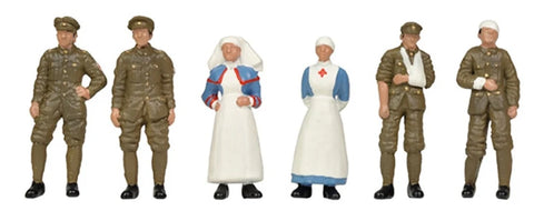 Bachmann 36-409 OO Gauge WW1 Medical Staff and Soldiers Figures