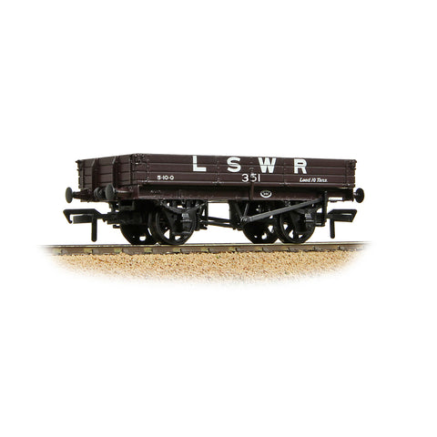 Bachmann 37-940A OO Gauge 3 Plank Wagon LSWR Brown