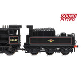 Graham Farish 372-628ASF N Gauge LMS Ivatt 2MT 46447 BR Lined Black (Late Crest)(DCC SOUND)