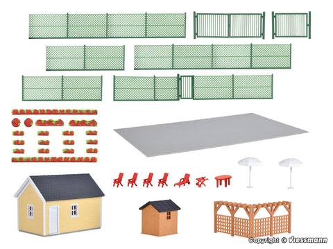 Kibri 38659 HO/OO Gauge Garden House to Laubenkolon Kit