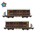 Bachmann 394-076 OO-9 Gauge Ffestiniog Railway Curly Roof Van No.1 FR Lined Plum