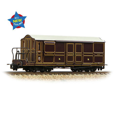 Bachmann 394-076 OO-9 Gauge Ffestiniog Railway Curly Roof Van No.1 FR Lined Plum