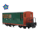 Bachmann 394-080 OO-9 Gauge Ffestiniog Railway Brake Third No. 10 FR Green with Red Ends