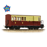 Bachmann 394-085 OO-9 Gauge Ffestiniog Railway Brake Third No. 8 Crimson & Cream