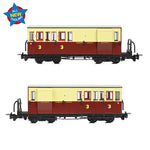 Bachmann 394-085 OO-9 Gauge Ffestiniog Railway Brake Third No. 8 Crimson & Cream