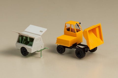 Auhagen 41641 HO/OO Gauge Dumper & Compressor Trailer Kit