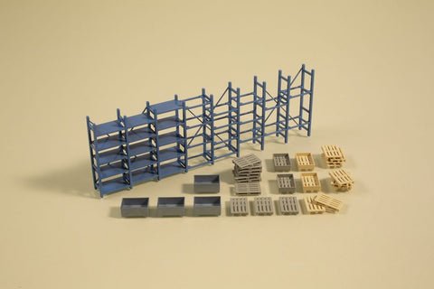 Auhagen 41660 HO/OO Gauge Heavy Duty Shelving and Pallets Kit