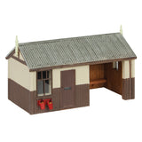 Bachmann 44-1004B OO-9 Gauge Narrow Gauge (OO9) Corrugated Platform Shelter and Office Chocolate