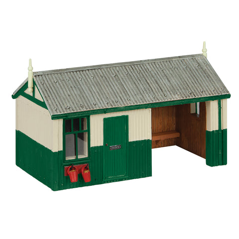 Bachmann 44-1004G OO-9 Gauge Narrow Gauge (OO9) Corrugated Platform Shelter and Office Green