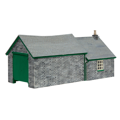 Bachmann 44-1007G OO-9 Gauge Narrow Gauge (OO9) Stone Shed and Store Green