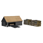 Bachmann 44-1008A OO Gauge Sawmill and Woodpile Black