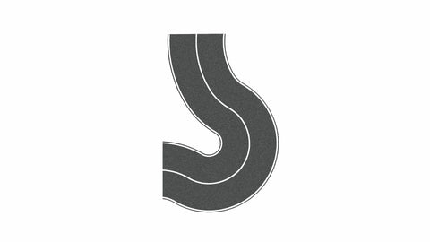 Noch 60707 HO/OO Gauge Country Road Asphalt Curve 66mm Wide