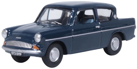 Oxford Diecast 76105011 1:76/OO Gauge Ford Anglia Ambassador Blue