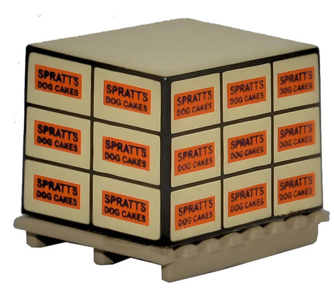 Oxford Diecast 76ACC003 1:76/OO Gauge Accessories Pallet Loads Spratts Dog Cakes