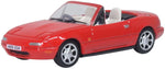 Oxford Diecast 76MAZ001 1:76/OO Gauge Mazda MX5 Mk1 (Open) Classic Red