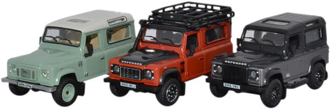 Oxford Diecast 76SET47 1:76/OO Gauge Land Rover Defender Heritage Set