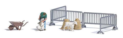 Busch 7933 HO/OO Gauge Sheep Shearing