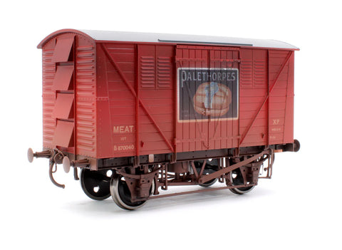 Dapol 7F-054-006W O Gauge BR Meat Van Palethorpes Sausages Weathered