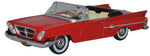 Oxford Diecast 87CC61001 1:87/HO Gauge Chrysler 300 Convertible Open 1961 Mardi Gras Red