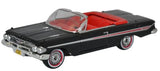 Oxford Diecast 87CI61001 1:87/HO Gauge Chevrolet Impala 1961 Convertible Tuxedo Black/red