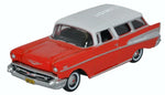 Oxford Diecast 87CN57002 1:87/HO Gauge Chevrolet Nomad 1957 Rio Red/arctic White