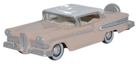 Oxford Diecast 87ED58003 1:87/HO Gauge Edsel Citation 1958 Chalk Pink_Frost White