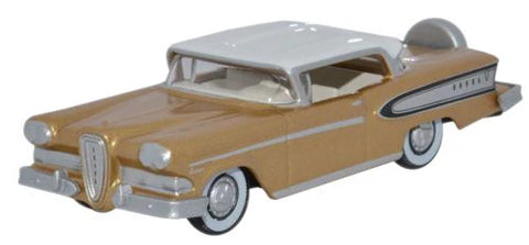 Oxford Diecast 87ED58004 1:87/HO Gauge Edsel Citation 1958 Gold Metallic_Frost White