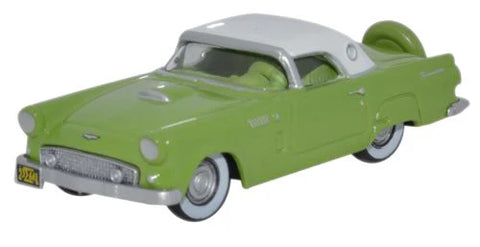 Oxford Diecast 87TH56003 1:87/HO Gauge Ford Thunderbird 1956 Sage Green_Colonial White