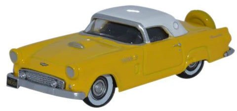 Oxford Diecast 87TH56005 1:87/HO Gauge 1956 Ford Thunderbird Goldenglow Yellow/Colonial White