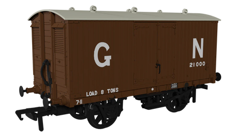 Rapido Trains 930002 OO Gauge GNR 8 Ton Van – GN Livery No.21000