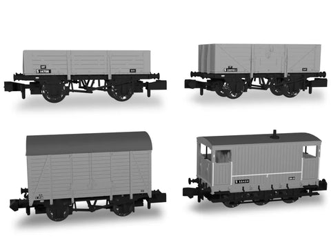 Rapido Trains 942013 N Gauge SECR Wagons Pack 1 – BR Livery Freight Train