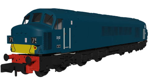 Rapido Trains 948104 N Gauge Class 45 D92 BR Early Blue With Small Yellow Panels