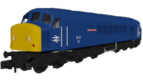 Rapido Trains 948109 N Gauge Class 45 45111 “Grenadier Guardsman” BR Blue With Sealed Beam Headlights