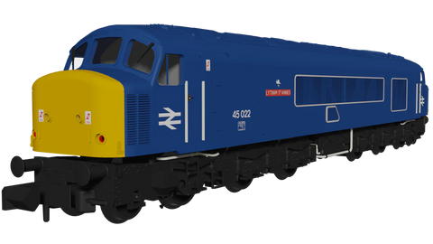 Rapido Trains 948110 N Gauge Class 45 45022 “Lytham St Annes” BR Blue BR Blue With Sealed Beam Headlights