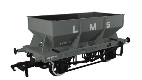 Rapido Trains 963001 OO Gauge LMS Iron Ore Hopper – LMS (pre-36) No.690313