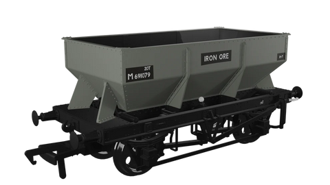 Rapido Trains 963007 OO Gauge LMS Iron Ore Hopper – BR (Iron Ore) No.M691079