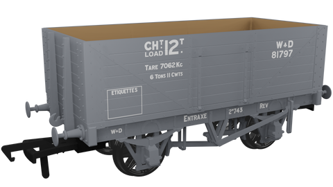 Rapido Trains 967418 OO Gauge RCH 1907 7 Plank Wagon WD No.81797